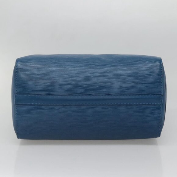 LOUIS VUITTON Epi Speedy 30 Hand Bag Toledo Blue - Picture 12 of 15